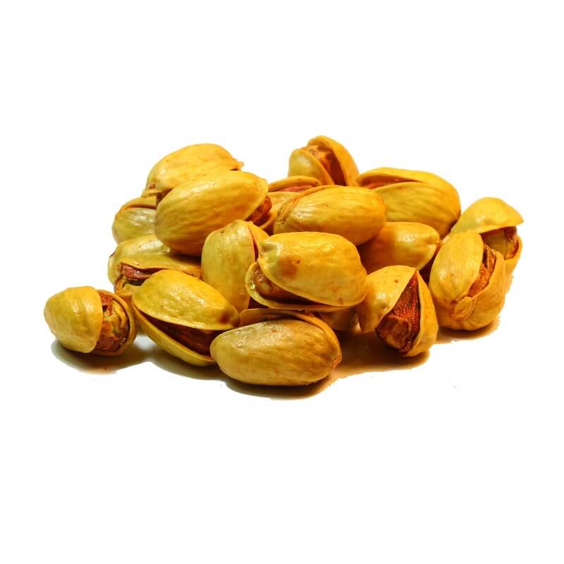 Saffron-flavored pistachios:
