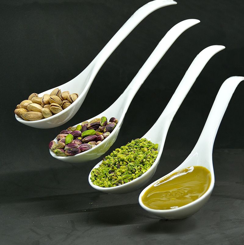 Bulk purchase of Nutex green pistachio slices_Sliced ​​pistachio kernels: Food, ice cream and dessert with sliced ​​green pistachios_ Nutex Company
